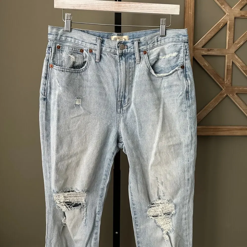 Madewell The Perfect Vintage Jean in Calabria Wash: Ripped Edition - 29